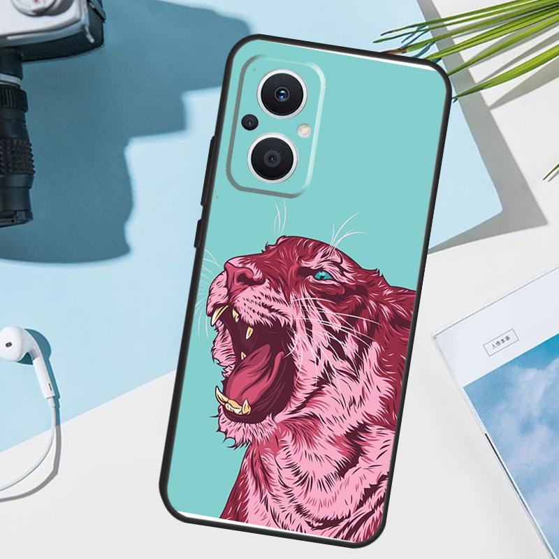 Animal Tiger Art Cover For OPPO Reno 14 F 13F 12F 11F 10 11 12 13 Pro 7 8 Lite OPPO Find X9 X5 X6 X8 Pro Case