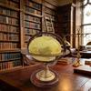 Antique World Globe on Brass Stand,  Desk Globe, Library Decor, Study Room Globe, Educational Geography Gift, Scientist Gift, Father'