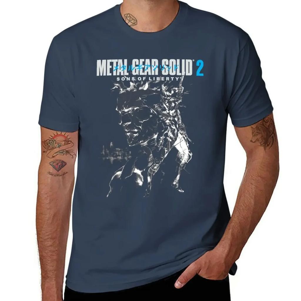 MGS2 - Bootleg T-Shirt Aesthetic clothing boys whites sweat t shirts for men cotton