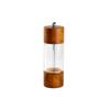 Manual Pepper Grinder 6 Inch Acrylic Body with Wooden Top and Bottom Spice Mill for Peppercorns Sea Salt and Spices Kitchen Use