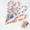 Bohemian Small Daisy Flower Keychain Hand-woven Wrist Rope European and American Bag Pendant