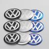 Valve Stems Caps 4Pcs 56/60/65MM Car Wheel Center Hub Cap Badge Sticker Accessories For Volkswagen VW GTI Golf Polo Passat Tigua