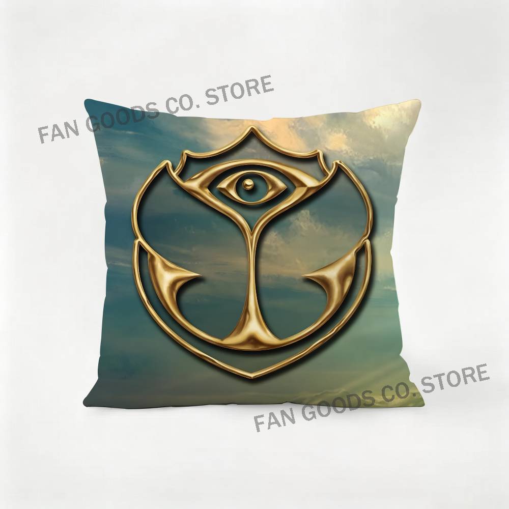 TTomorrowland Music Pillow Case For Sofa Decor Car Office Room Printing Cushion Cover Decorations and Protector