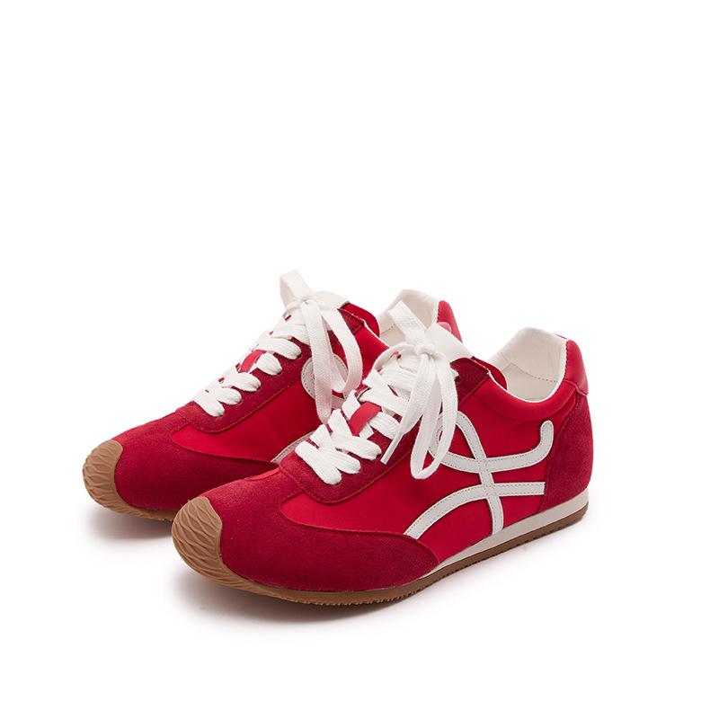 Crooked Head Retro Leather Women's Shoes Summer New Outdoor Versatile Casual Soft-soled Sports Shoes Women