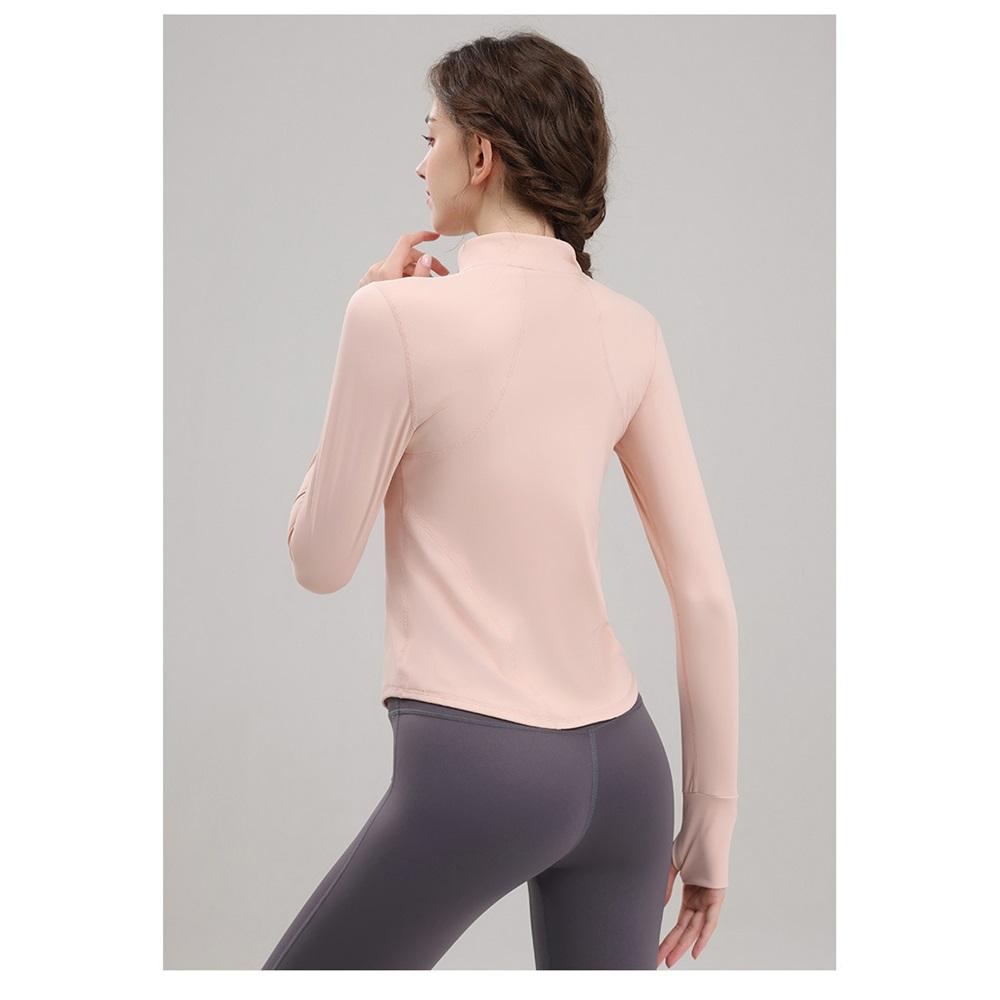 New Fully Zippered Gym Yoga Suit Top For Slimming And Slimming, Quick Drying Running And Cycling Sports Jacket For Women