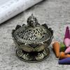 Incenses Burners Incenses Cone Holder Lotuses Cone Incenses Burners Metal Censers Home Table Ornament Incenses Seat