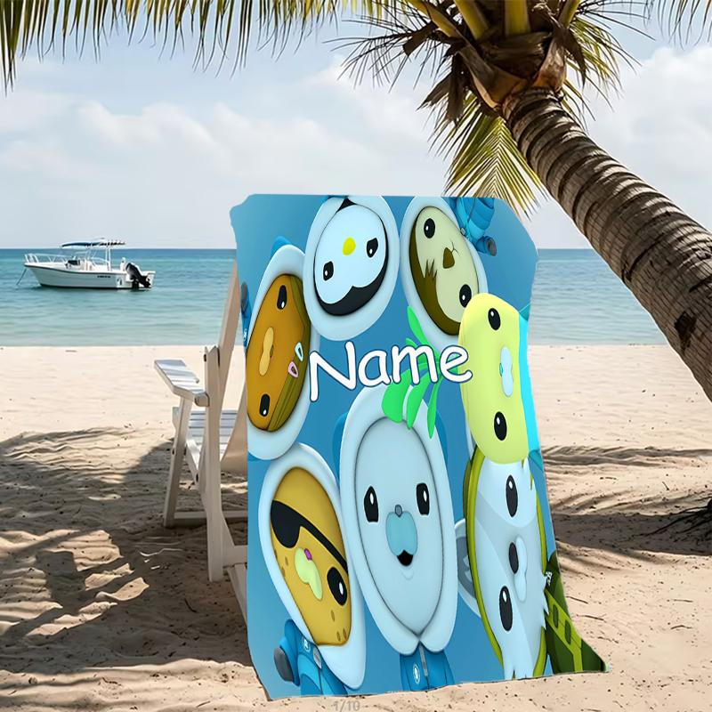 Customizable personalized beach towels Octonauts themed designs.Suitable for the beach, yoga, sports;ideal as beach accessories