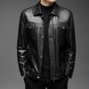 Autumn and Winter New Men's Leather Jacket Leather Jacket Locomotive Leather Jacket Fashion Youth Lapel Windproof Velvet Leather Jacket Jacket
