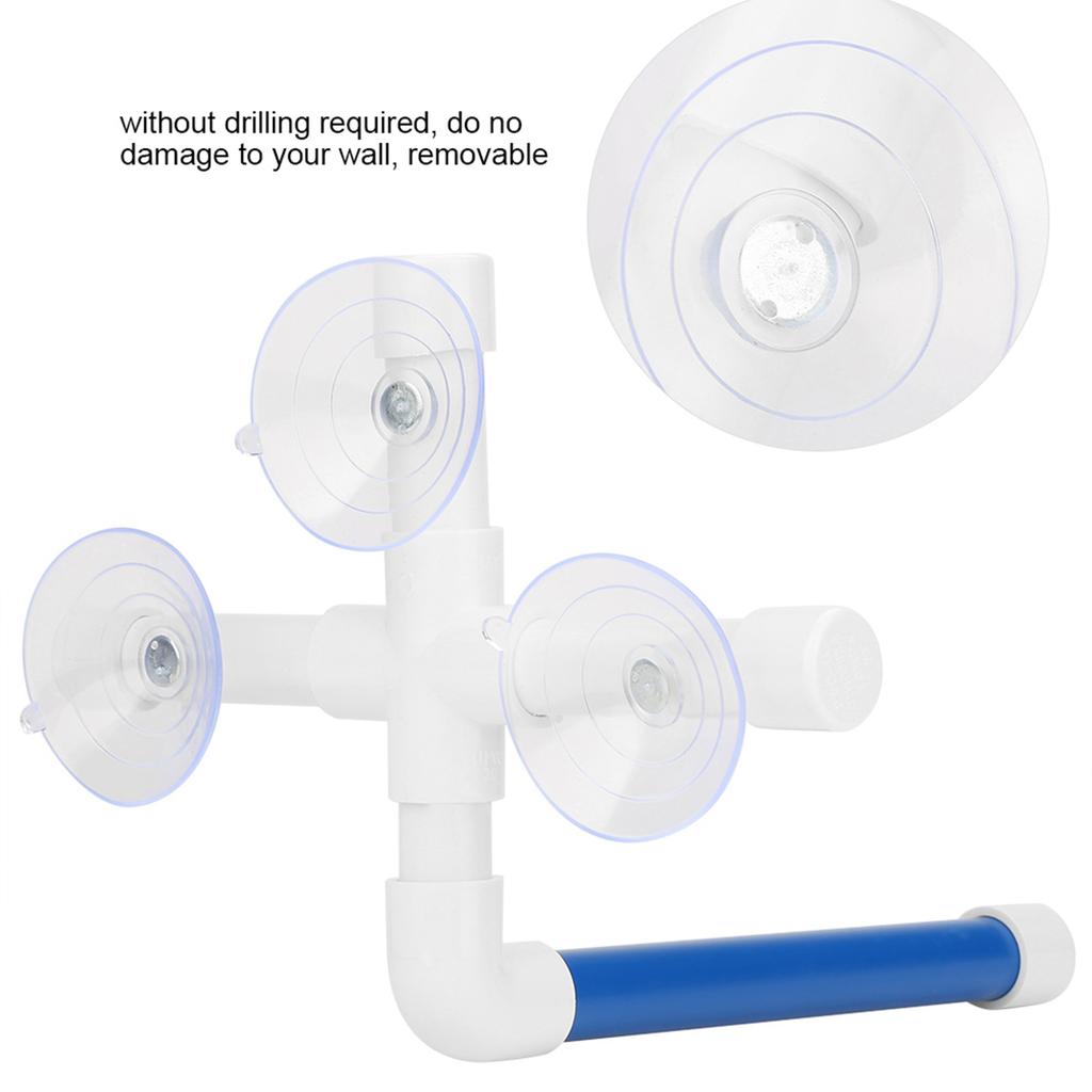 Suction Cup Plastic Pipe Pet Bird Parrot Toy Standing Rack Platform Shower Perch Bathing Supply