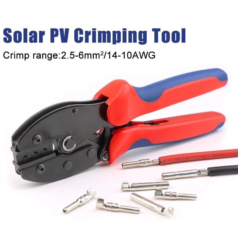 Solar PV Cable Crimping Tools LY-2546B MC2.5,4,6mm²/14-10AWG Connector Pressing Ratchet YEFYM Pliers