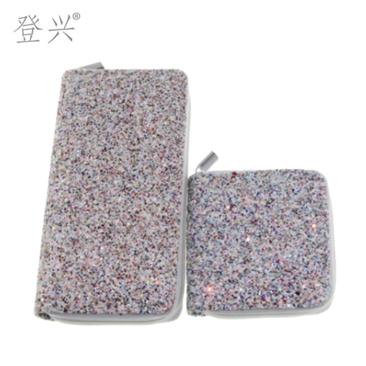 

New sequined laser PU short wallet, student cartoon children s bag D system