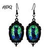 Vintage Theme Gift for Halloween Party 1 Pair Gothic Black Cat Earrings Women Exquisite Craftsmanship Favors Dark Punk Style Dangle Drop Earrings,