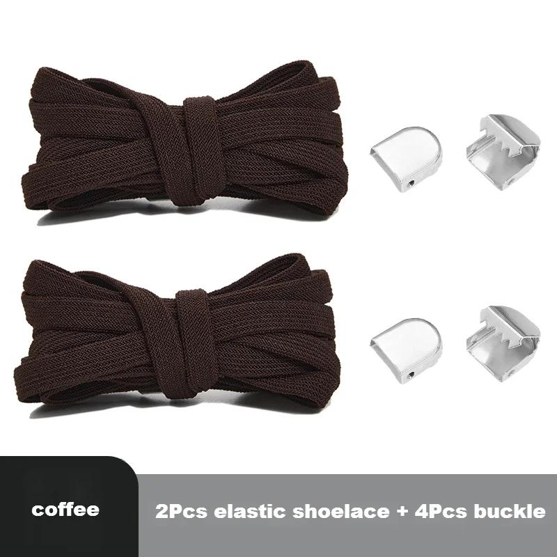 Elastic Laces Sneakers Shoelaces Without Ties End Locks College Style Shoestring Rubber Band for Laces Shoes Accessories 1Piar