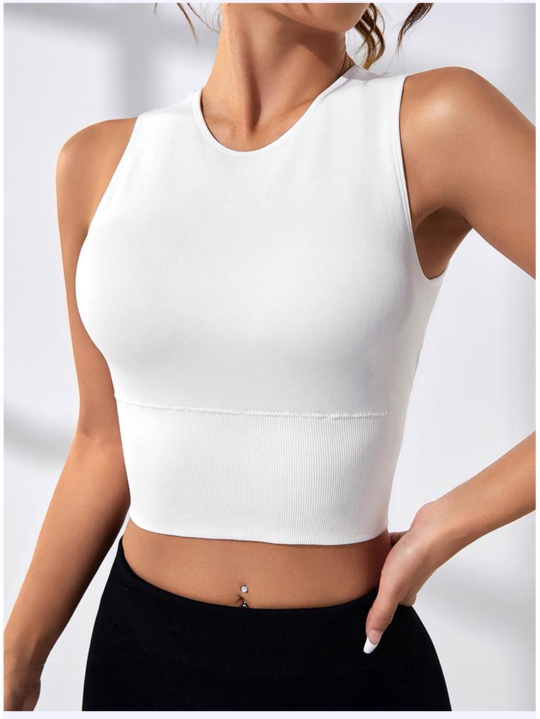 Women's High-End Backless Sports Vest - Shockproof Running & Yoga Top