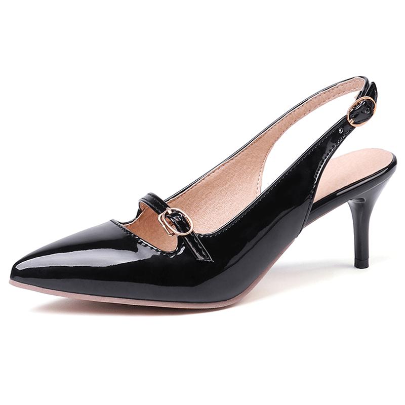 

Fashion Comfort Shoes for Women Female Sandal Large Size Girls Low Big Beige Closed Back Strap Fabric Solid PU Mature Rubber Casual Scan 44