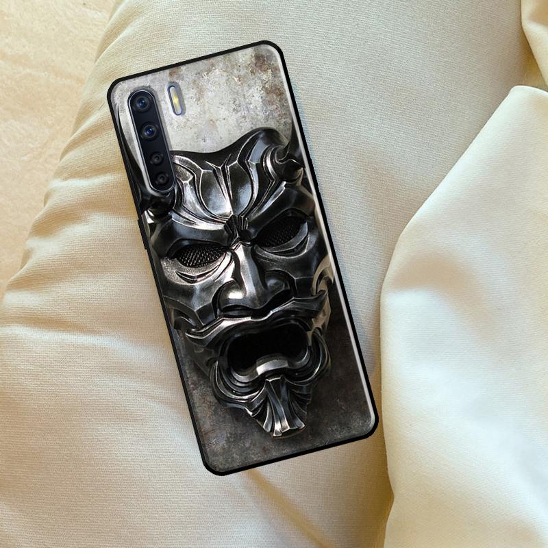 Japanese Oni Hannya Demon Mask Case For Oppo A60 A80 A40 A15 A16 A17 A57 A94 A74 A54 A76 A96 A18 A38 A58 A78 A98 A6 A5 Pro