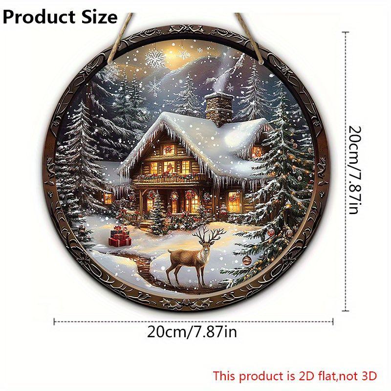 Christmas Decorations, 2D Plane Hanging Wooden Signs, Interior Wall or Door Decoration, Garden Decoration, Christmas Gifts for Friends