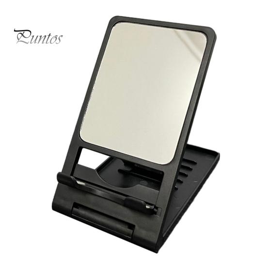 

Подставка для телефона, регулируемый угол наклона, с зеркалом, устойчивая поддержка, складной держатель для планшета, держатель для настольного телефона, аксессуары для мобильных телефонов чёрный