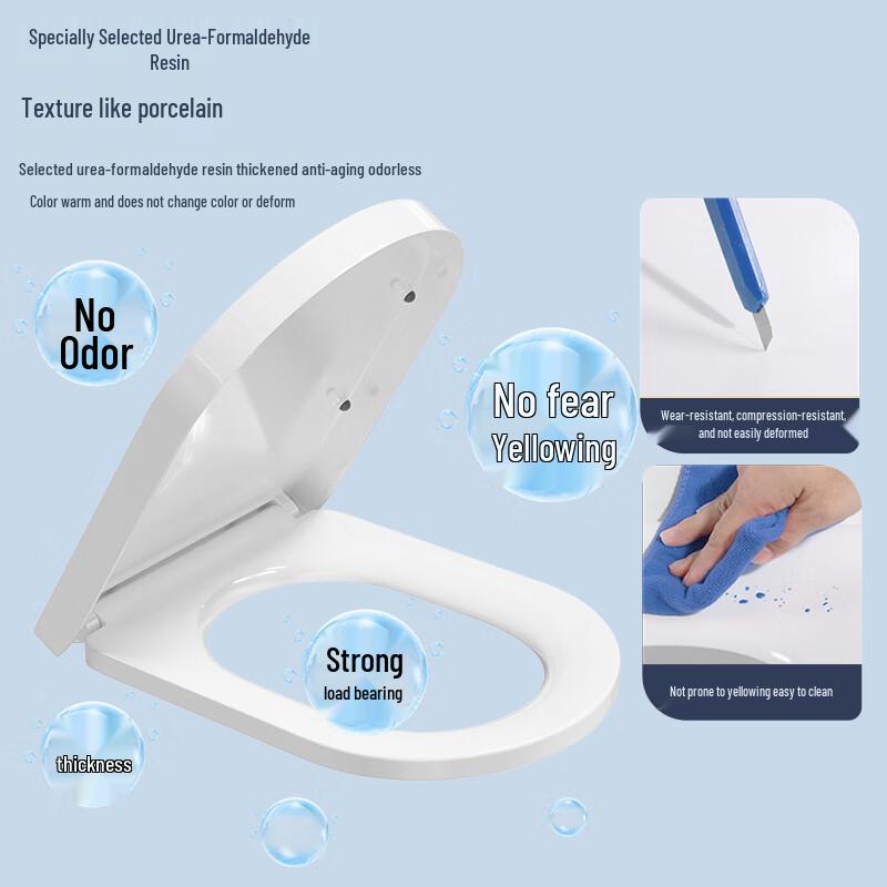 BSITN U-shaped Soft-Close Urea-Formaldehyde Toilet Seat