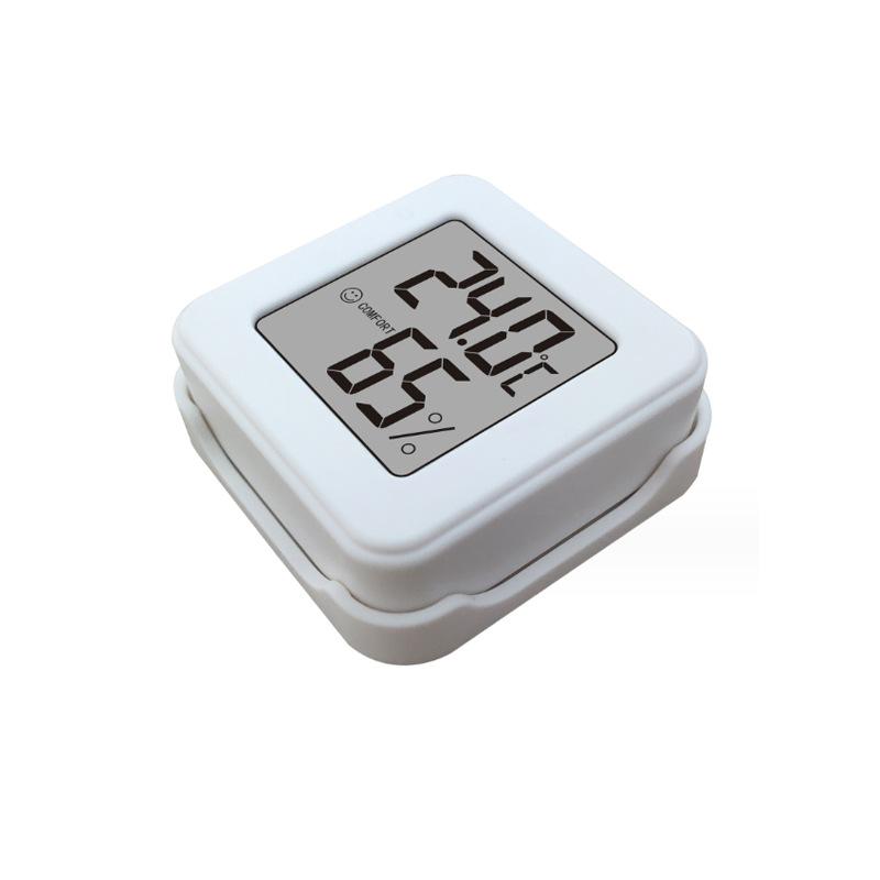 New 1207 Mini Electronic Thermometer and Hygrometer with a Smiling Face Display Is a Household Indoor Thermometer 1207 White
