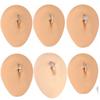 14G Belly Button Ring for Women Surgical Steel CZ Clicker Ball Belly Piercing Ring Simple Reverse Navel Rings Body Jewelry