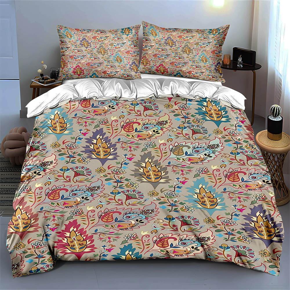 Floral, colorful, intricate Bedding Duvet cover sets Duvet covers Pillowcases gifts (1 * Duvet Cover 2 * Pillowcases, without duvet insert)