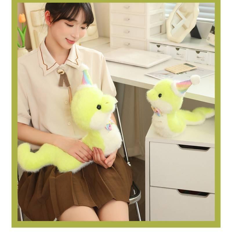Birthday Snake Hat Animal Plush Toy Cartoon Stuffed Doll Room Gift Decoration