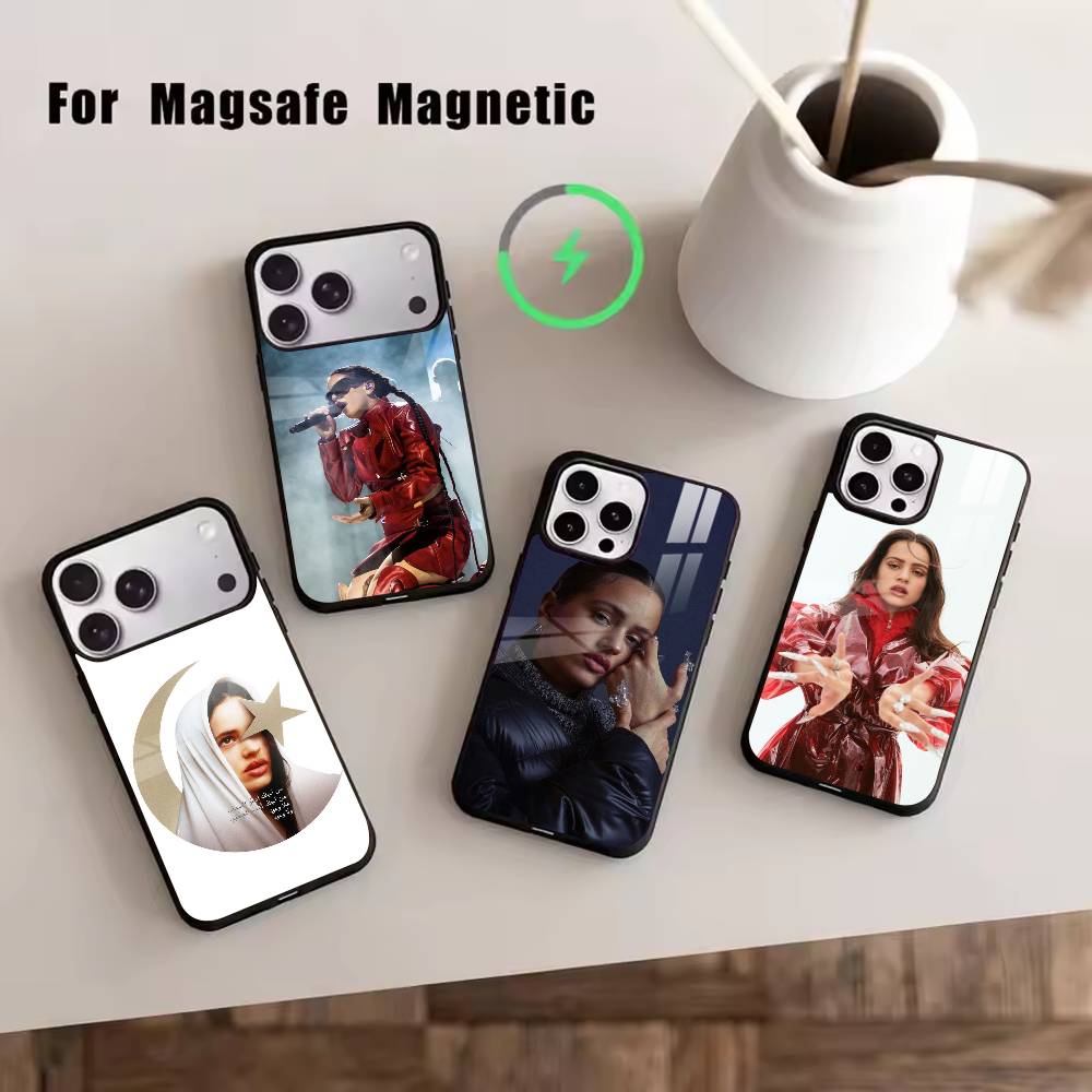 Singer R-ROSALíA Phone Case For iPhone17,16,15,14,13,12,11 Plus,Pro Magnetic For Magsafe Wireless Charging
