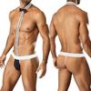 Novelty Sexy Men Mankini Thong Underwear Waiter Costume Bodysuit Lingerie Briefs