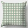 Avocado Green Pillowcase Square Sofa Pillowcase Plaid Plant Print Cushion Cover