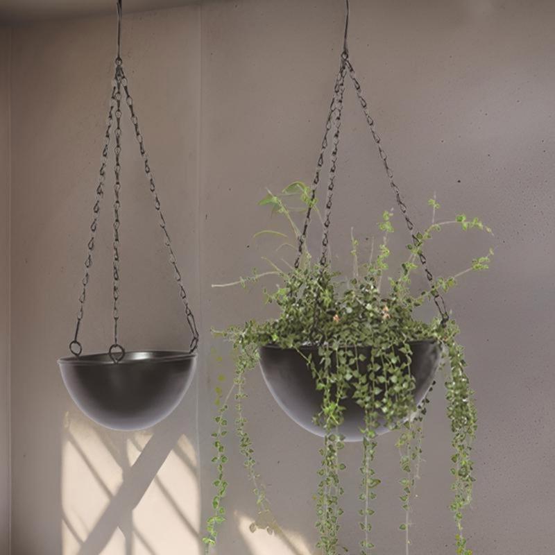 Decorative Iron Hanging Flower Pots Containers Hanging Planter Suitable For Indoor And Outdoor Use
