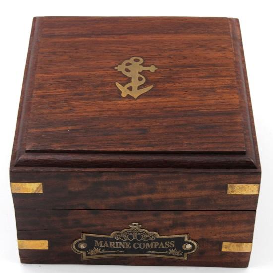 Marine WEST London Look 6,35 cm Messing Sonnenuhr Kompass Nautische Dekoration Große Dreieckige Sonnenuhr Verstellbare Schraubbeine Geschenk maritimes Instrument