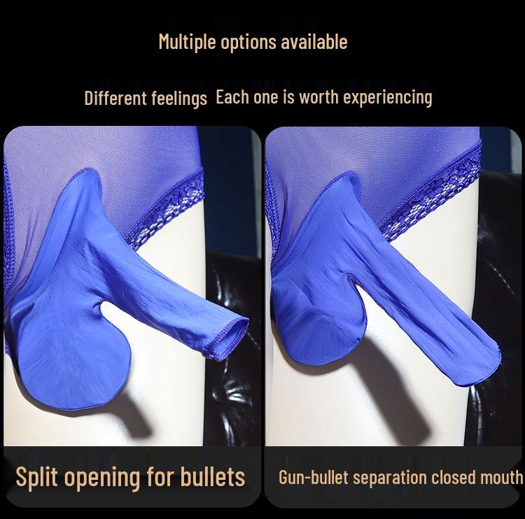 Men's High Waist Ice Silk Boxer Briefs with JJ Pouch: Seamless Tummy Control Trunk Underwear for Summer.