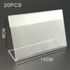 Bracket Price Tag Stand Name Card Reusable Sign Transparent Conference 20pcs For Poster Rack L Shape Label Stand Display