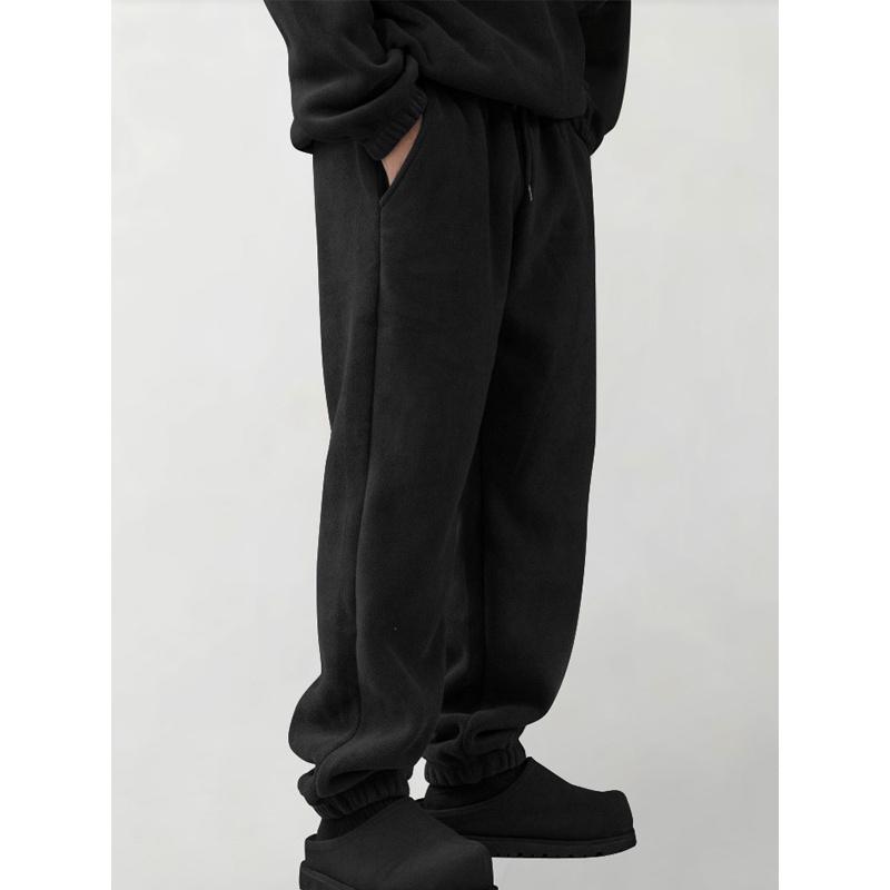 Autumn Winter Men'S Casual Pants American Style Youth Plus Size Fleece-Lined Sweatpants Trendy Brand Versatile Thickened Pants For Men