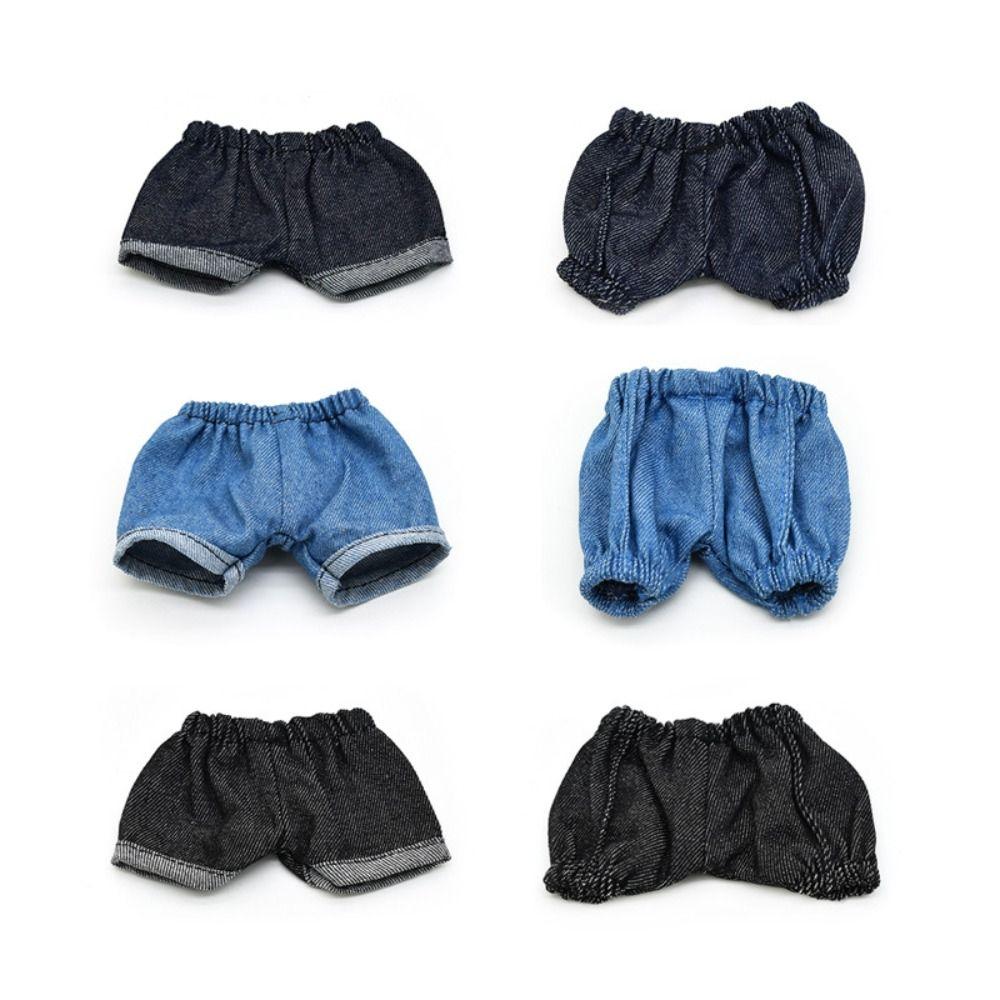 Blue Black Doll Clothes 20cm Miniature Trousers Creative Mini Shorts  Cotton Stuffed Doll