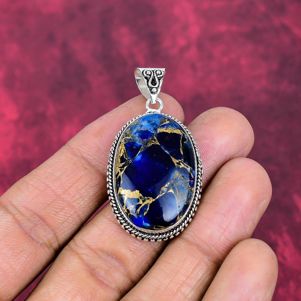 Sodalite Handmade Gemstone Pendant, 925 Solid Sterling Silver Pendant Antique Jewelry, Pendant For Engagement Gift