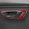 For Seat Leon MK3 2013 2014 2015 LHD RHD Car Door Handle Panel Trim Real Soft Carbon Fiber Sticker