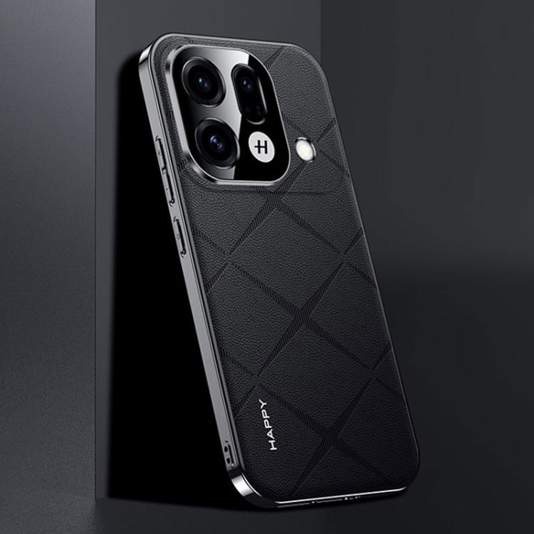 Plain Leather PC Phone Case For OPPO Find X9s Pro 5G, Slim Anti-Scratch Protective Cover