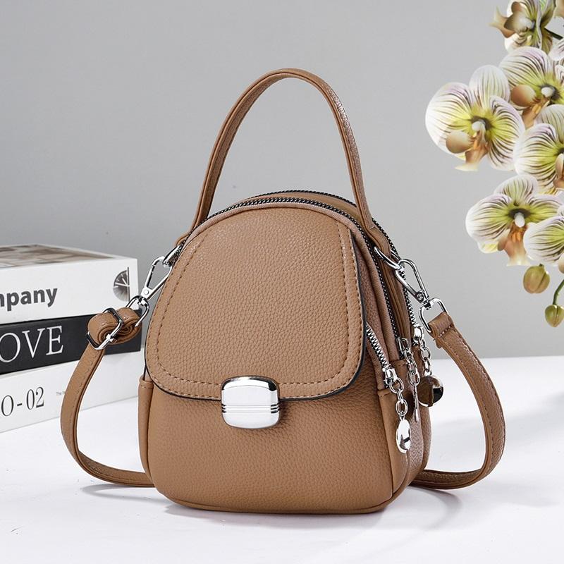 Mother Bag Mobile Phone Bag Large Capacity Multi-layer PU Shoulder Messenger Bag