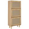 VidaXL Armoire à chaussures Marron 52x25x115cm Bois d'ingénierie/rotin 345650