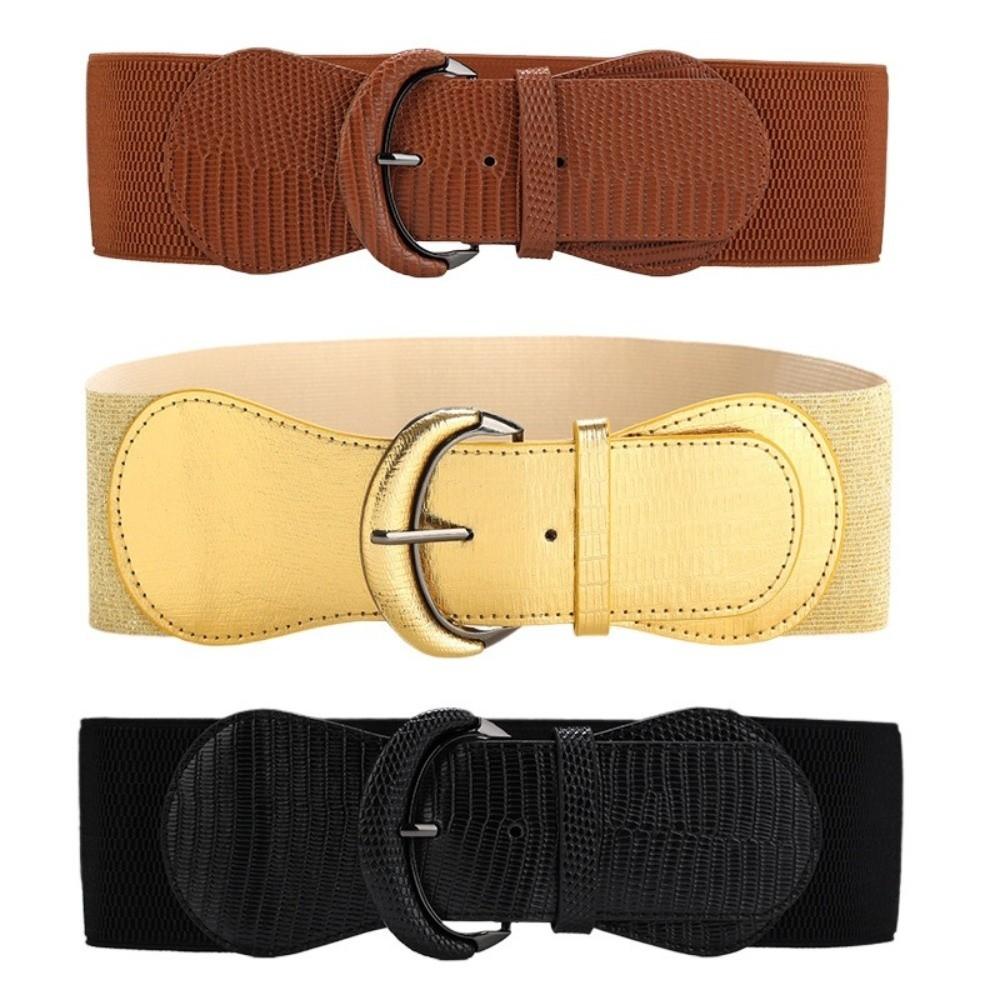 Cloth Stretchy Cummerbunds PU Wide Waist Belt Simple Female Waistband  Women