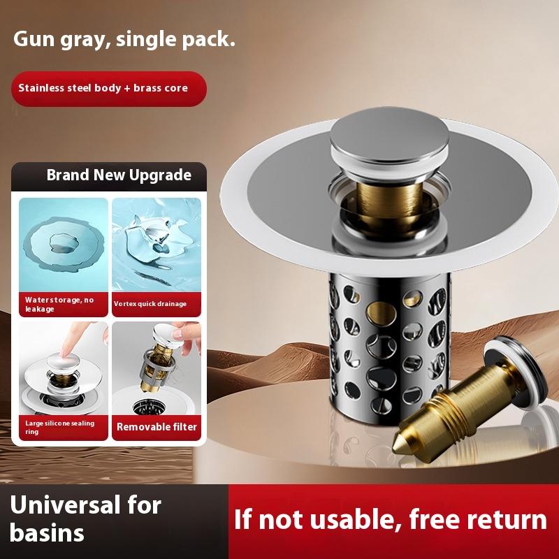 

Нажимной всплывающий стопор для раковины - Универсальный стопор для слива раковины в ванной комнате, Легко устанавливаемая сливная пробка для кухонной раковины, раковины в ванной комнате, раковины для туалетного столика