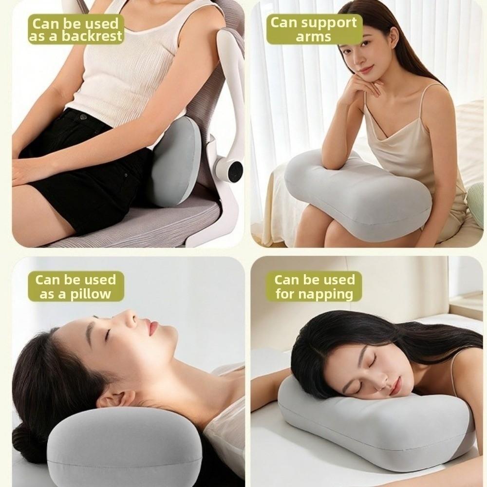 Support Cushion Portable Office Nap Pillow Ergonomic Small Neck Pillow Headrest Cushion Slow Rebound Lumbar Pillow Camping