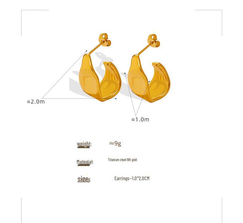 2022 French Niche Irregular Geometric Metal Earrings - Non-fading Women's Design