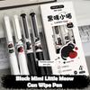 4Pcs Push-Button Erasable Pen With Black Kitten Design High-Quality 0.5Mm Thickness Suitable For Elementary School Students