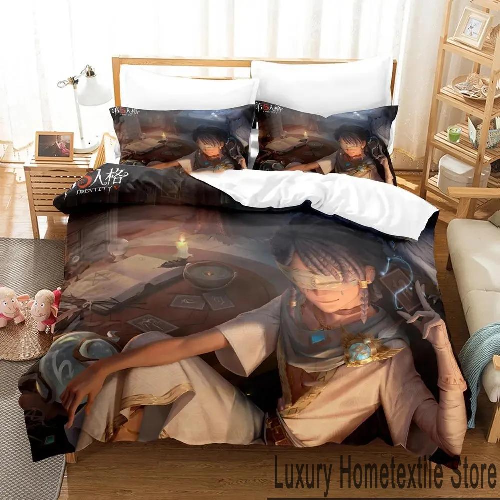 

Game Identity V Anime Bedding Set Boys Girls Twin Queen King Size Duvet Cover Pillowcase Bed boys Adult Home Textileextile 135x200cm