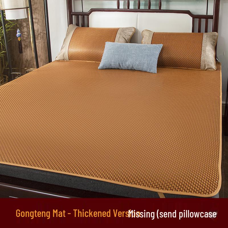 Thickened Foldable Summer Ice Silk and Rattan Sofa Cushion Mat with Wool Material
