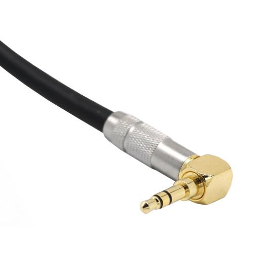 Audio Cable 90 Degree Right Angle High Fidelity 0.2m 3.5mm To 6.5mm/6.35mm AUX Extension Cord for Microphone