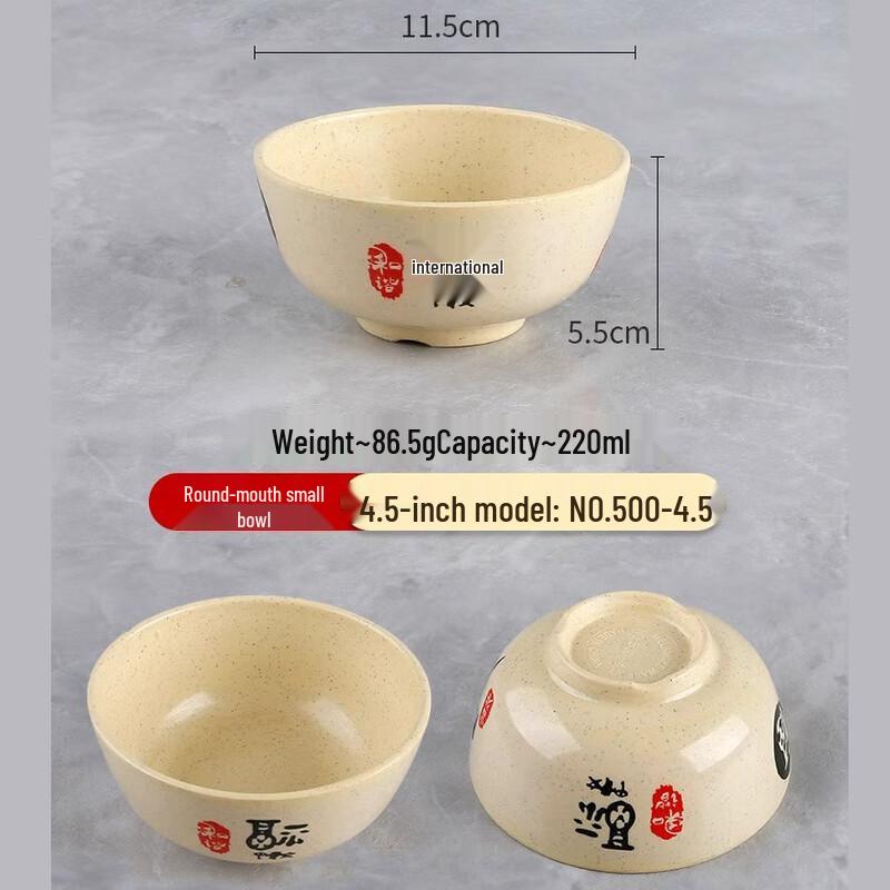 Jijun Commercial Melamine Bowls and Plates - 10-Pack
